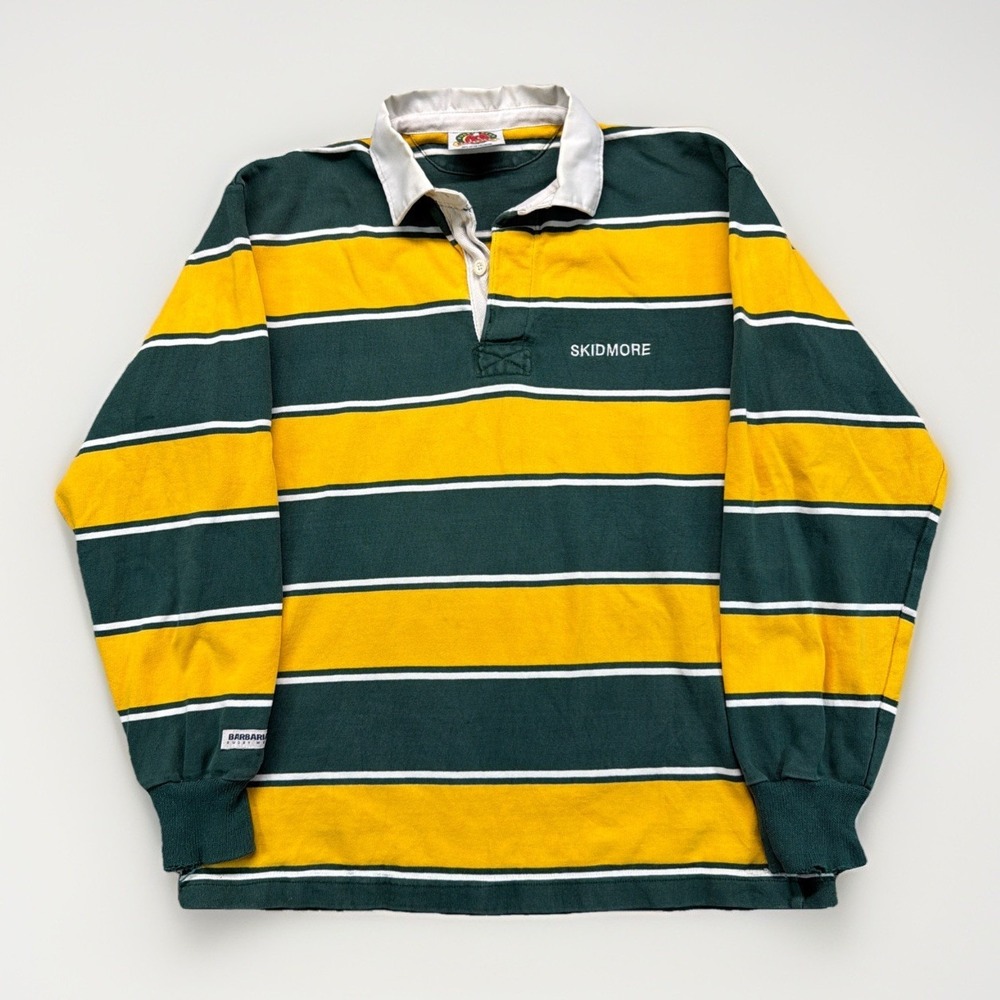 Barbarian Rugby Shirt Mens Medium Long Sleeve Heavy Cotton Polo Canada
